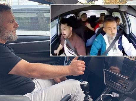 Taksi şoförünün faciayı önleyen manevrası kamerada! Hayat kurtaran 3 saniye