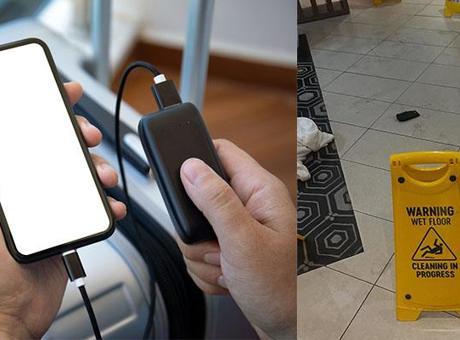 690dd522b825a93f9900ffc2 Havalimanında şarj bataryası bomba gibi patladı! Yolcular tahliye edildi