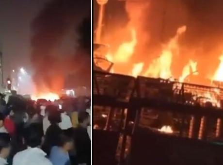 6911fe153b681ccda5138d16 Hindistan'da bir aracın patlaması sonucu çok sayıda araç alev aldı: 8 ölü