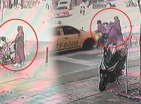 691f1b7b610533a05f3a22b2 Yaya geçidinde dehşeti yaşadılar! Anne ile bebeği yaralandı