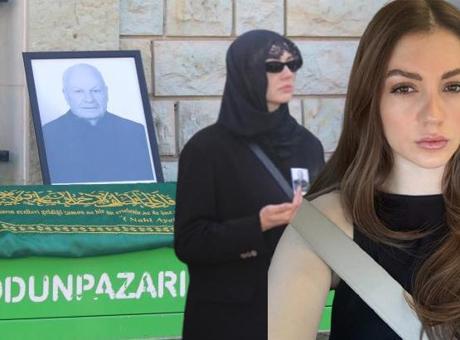 Burcu Özberk'in acı günü! Dedesini gözyaşlarıyla son yolcuğuna uğurladı