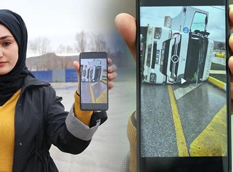 'Yapamazsın' diyenlere inat etti! 22 kilometre hızla TIR'ı devirdi: ‘Maşallah’ yazdıracağım