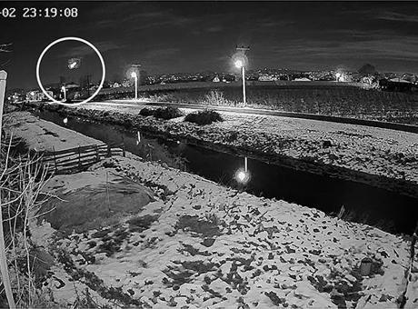 Samsun’da gök taşının düşme anı kamerada