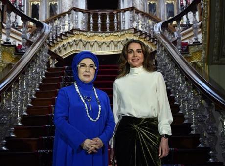 Emine Erdoğan, Ürdün Kraliçesi Rania ile bir araya geldi