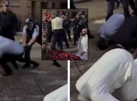Namaz kılan protestoculara sert müdahale! Avustralya'da sokaklar karıştı