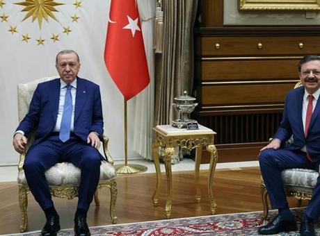 Cumhurbaşkanı Erdoğan TOBB Başkanı Hisarcıklıoğlu'nu kabul etti