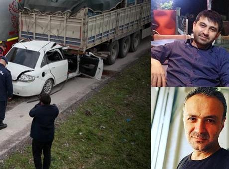 Cenazeye giderken feci kaza! TIR’a çarpan otomobildeki 2 kişi hayatını kaybetti