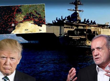 ABD'nin uçak gemisi Ford, İran'a ilerliyor! Pezeşkiyan: Korkmuyoruz, şehit oluruz