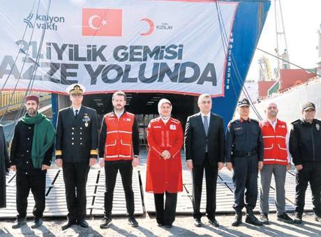 Türk Kızılay’dan Gazze’ye 21’inci iyilik gemisi