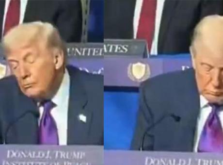 Dünya bu görüntüyü konuşuyor! ABD Başkanı Trump, Gazze Barış Kurulu toplantısında uyuyakaldı