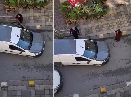 Kadıköy’de park yeri kavgası! 'Burası benim evimin önü'