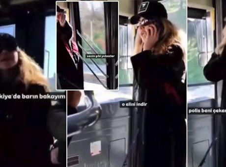 İETT otobüsünde bir yolcuyu tehdit eden kadına soruşturma