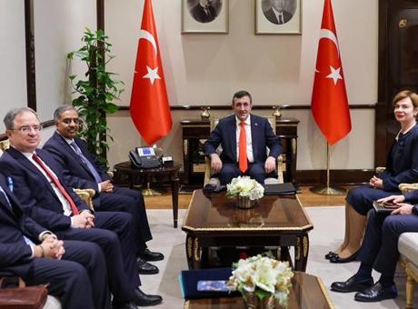 Cumhurbaşkanı Yardımcısı Yılmaz, D-8 Genel Sekreteri Büyükelçi Mahmood'u kabul etti