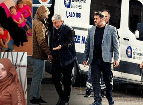 Acılı baba kızı ve 5 torununun cenazelerini gözyaşlarıyla teslim aldı