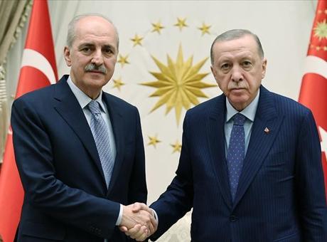 Cumhurbaşkanı Erdoğan, TBMM Başkanı Kurtulmuş ile görüştü