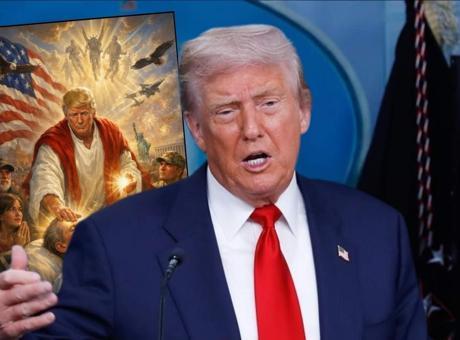 Trump, kendisinin Hazreti İsa gibi tasvir edildiği görseli paylaştı! Papa'ya sert eleştiri