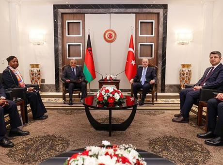 TBMM Başkanı Kurtulmuş, Malavi Ulusal Meclisi Başkanı Suleman ile görüştü