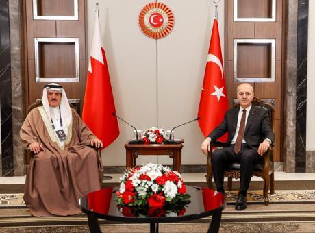 TBMM Başkanı Kurtulmuş, Bahreyn Temsilciler Meclisi Başkanı Al Musalam ile görüştü