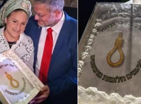 SON DAKİKA HABERLER: İsrailli bakandan 'idam cezası' temalı doğum günü! Skandal urgan pastası
