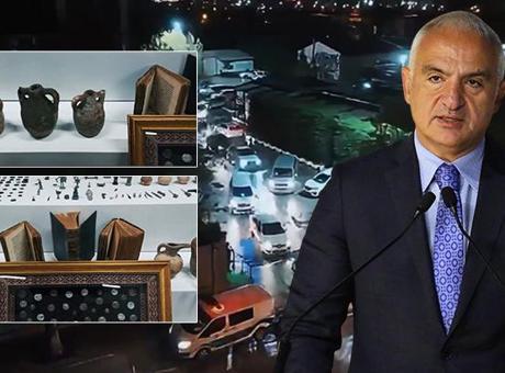 Bakan Ersoy paylaştı: 9 ilde tarihi eser operasyonu! 500'den fazla kültür varlığı ele geçirildi