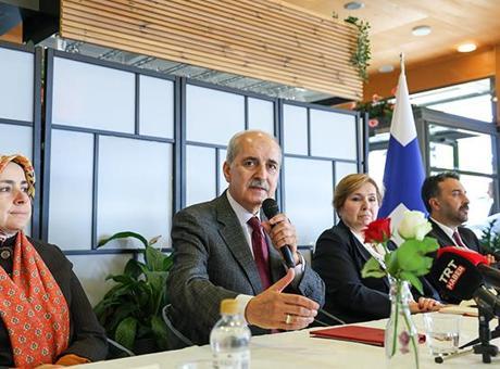TBMM Başkanı Kurtulmuş, Finlandiya'da Türk ve Tatar toplumu temsilcileriyle bir araya geldi