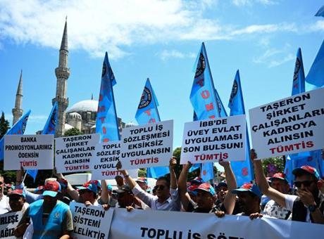 Sendikadan İBB'ye taşeron işçi hakları protestosu