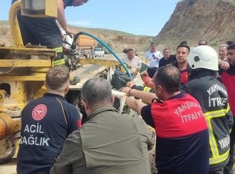 Kırıkkale'de feci olay! Kepçe 15 metre yükseklikten yuvarlan