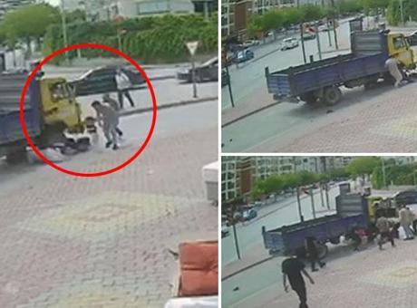 Kamyonetin çarptığı bisikletteki 3 çocuk aracın al