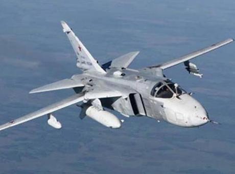 Ukrayna ordusuna ait Su-24M tipi bombardıman uçağı düştü Ukrayna ordusuna ait Su-24M tipi bombardıman uçağı düştü