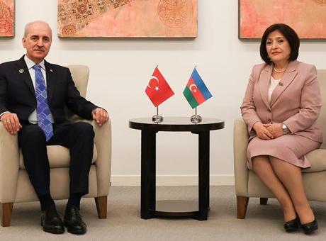 TBMM Başkanı Kurtulmuş, Bakü’de Gafarova ile görüştü