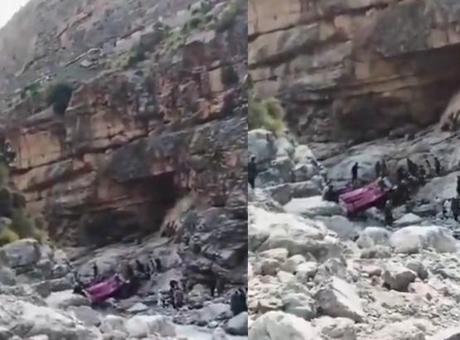 Pakistan'da yolcu otobüsü uçurumdan yuvarlandı! Çok sayıda can kaybı var