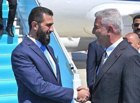 Suriye Cumhurbaşkanı Ahmed Şara Ankara'ya geldi