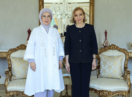 Emine Erdoğan, Lübnan Başbakanı'nın eşi Sahar Selam ile görüştü