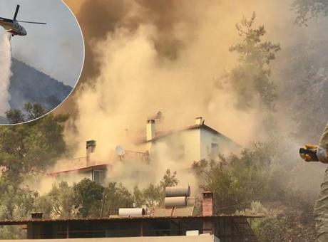 Fethiye'deki orman yangını ikinci gününde! Havadan müdahale yeniden başladı