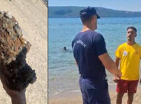 Çanakkale'de plajda patlamamış askeri mühimmat bulundu