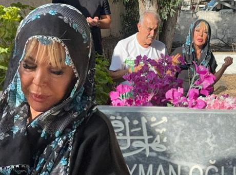 Evlat acısı dinmiyor! Safiye Soyman mezar başında gözyaşlarına boğuldu