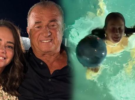 Merve Terim'den kalpleri ısıtan hareket: Bir top için denize atladı