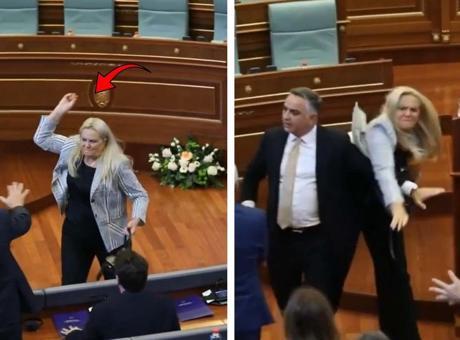Mecliste başbakana yumurtalı protesto! Kosova'yı ayağa kaldıran görüntü Mecliste başbakana yumurtalı protesto! Kosova'yı ayağa kaldıran görüntü