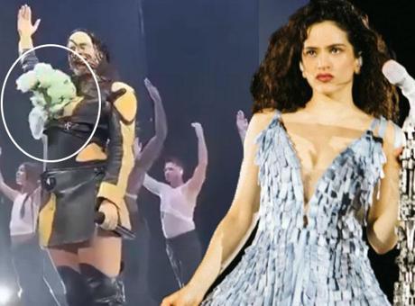 Rosalía'nın konserinde şok anlar! Yüzüne çiçek fırlatıldı, sahneyi terk etti