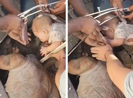 7.4’lük deprem sonrası mucize! Bebek 2 gün sonra enkazdan sağ çıktı 7.4’lük deprem sonrası mucize! Bebek 2 gün sonra enkazdan sağ çıktı