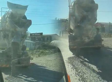 Beton mikseri yola beton dökerek ilerlemişti! Sahibine ceza yağdı