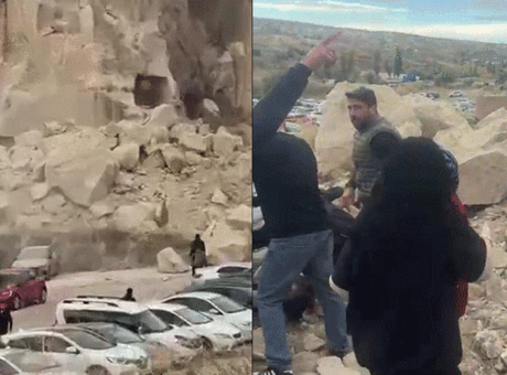 Son dakika... Kapadokya'da peribacası çöktü: Ölü ve yaralılar var