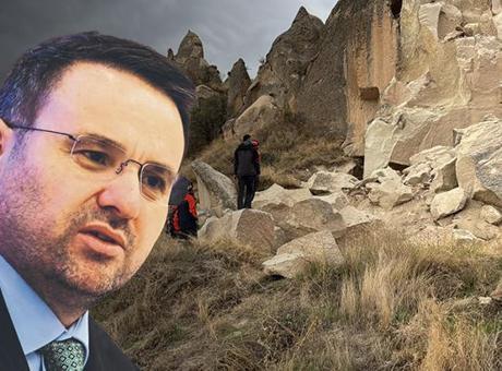 Bakan Gürlek'ten Kapadokya'da peribacasının çökmesiyle ilgili açıklama