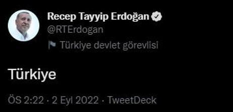 Tek kelime akımına Cumhurbaşkanı Erdoğan da katıldı