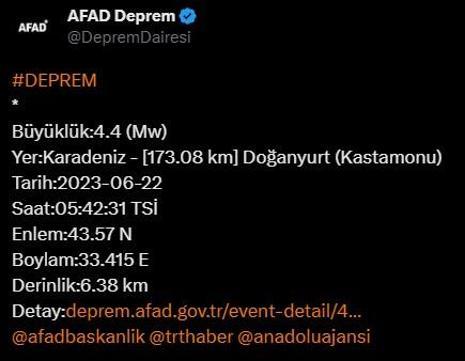 Adıyamanda 4.1 büyüklüğünde deprem