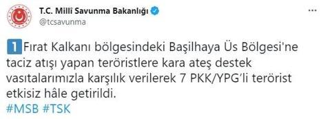 Son dakika... Taciz ateşinde bulunan teröristlere büyük şok Vuruldular...