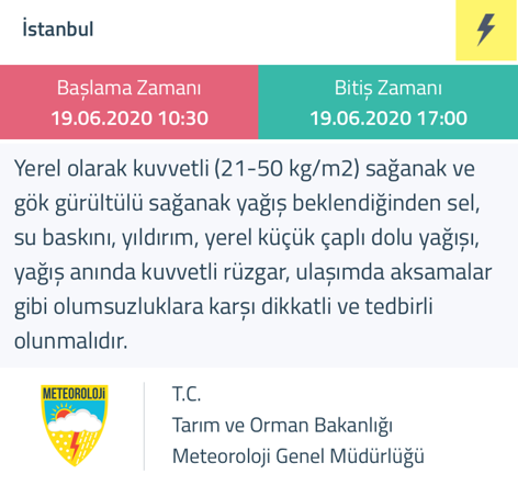 Son dakika... İstanbulda yağmur Meteorolojiden sarı uyarı