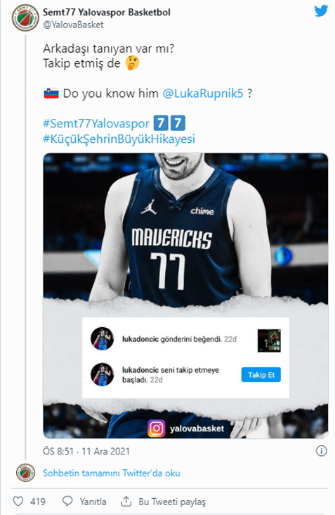 NBA yıldızı Luka Doncic, Türk takımını takibe aldı