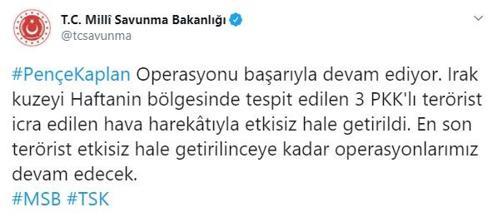 Son dakika... MSBden peş peşe açıklamalar Terör örgütüne darbe