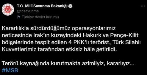 Terör örgütüne peş peşe operasyonlar 9 PKKlı etkisiz hale getirildi